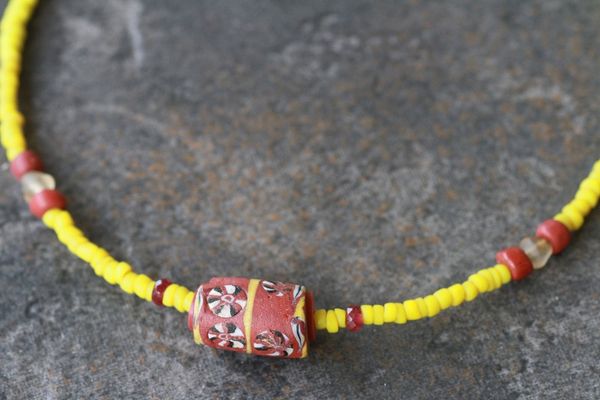 1900年 ヴェネチア製 ミルフィオリ ネックレス アンティークビーズ とんぼ玉